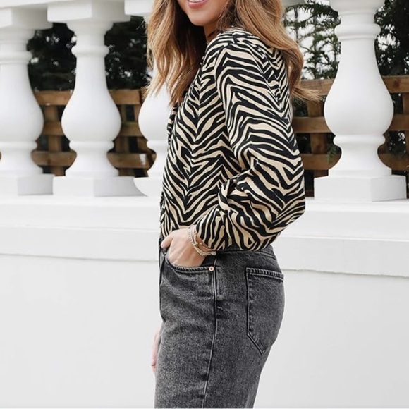 The Drop Zebra Print Blouse - Picture 2 of 9